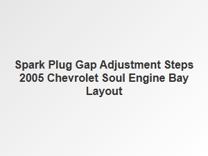 Spark Plug Gap Adjustment Steps for Chevrolet Soul