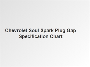 Chevrolet Spark Plug Gap Specifications Chart